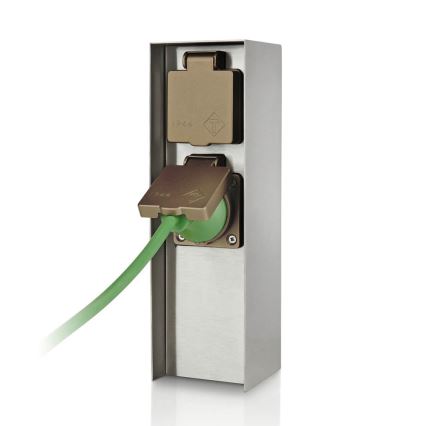 Philips 17108/47/16 - Venkovní zásuvkový sloupek MYGARDEN ROCK 230V IP44 SCHUKO