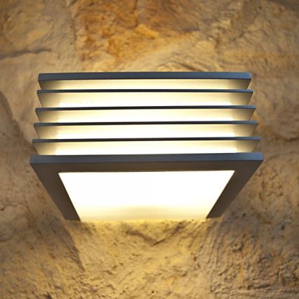 Philips 17182/87/16 - Venkovní nástěnné svítidlo MYGARDEN SHADES 1xE27/15W/230V šedá
