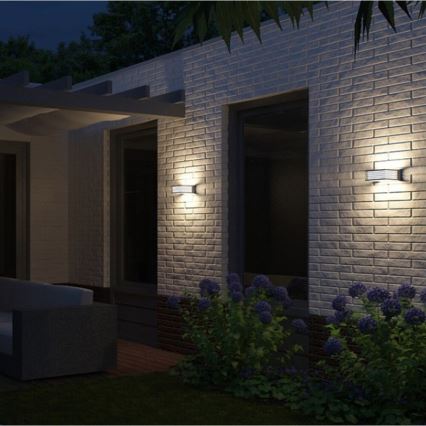 Philips 17182/87/16 - Venkovní nástěnné svítidlo MYGARDEN SHADES 1xE27/15W/230V šedá