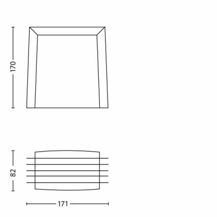 Philips 17182/87/16 - Venkovní nástěnné svítidlo MYGARDEN SHADES 1xE27/15W šedá IP44
