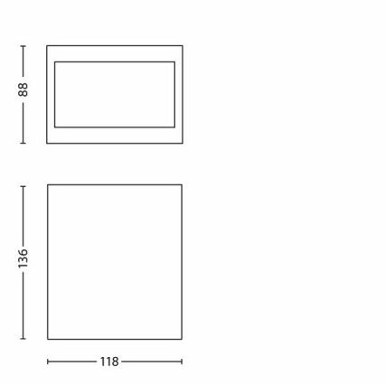 Philips 17209/47/16 - Venkovní nástěnné svítidlo FLAGSTONE 3xLED/1W/230V IP44