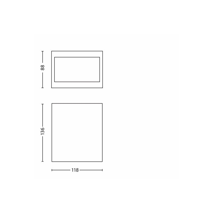 Philips 17209/47/16 - Venkovní nástěnné svítidlo FLAGSTONE 3xLED/1W/230V IP44