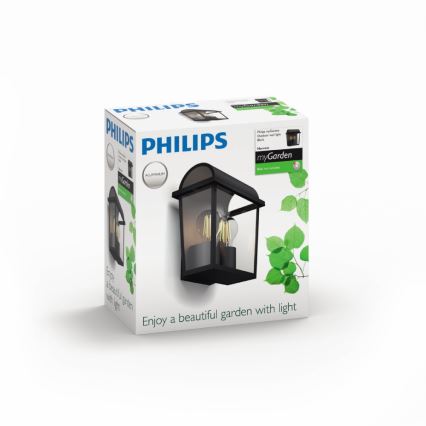 Philips 17235/30/PN - Nástěnné svítidlo HARVEST MyGarden 2xE27/42W/230V IP44