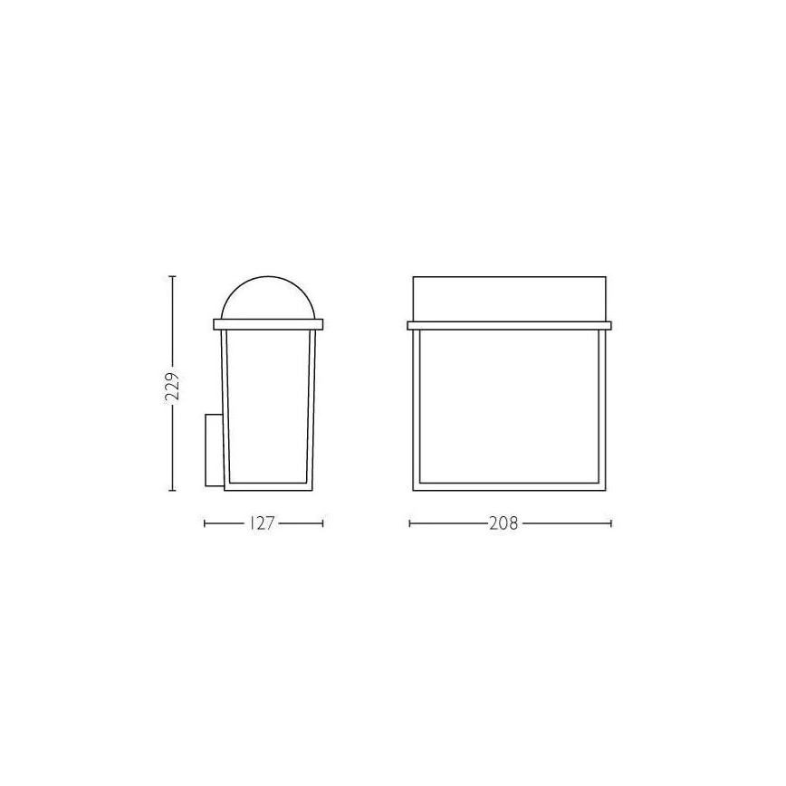 Philips - Venkovní nástěnné svítidlo 2xE27/42W/230V IP44