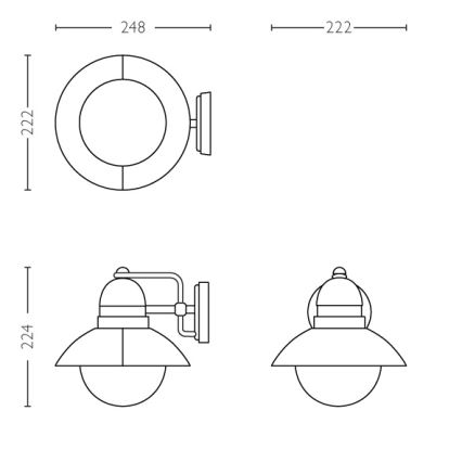 Philips - Venkovní svítidlo 1xE27/60W/230V IP44