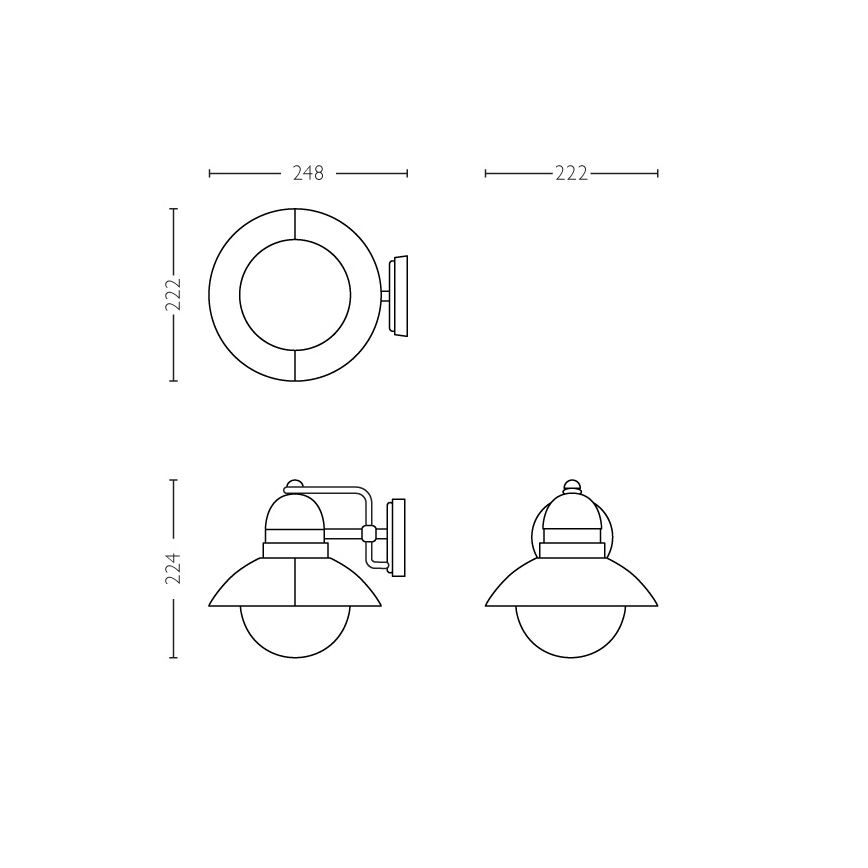 Philips - Venkovní svítidlo 1xE27/60W/230V IP44