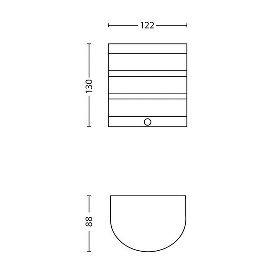 Philips 17315/47/16 - LED venkovní nástěnné svítidlo s čidlem CALGARY 1xLED/3W