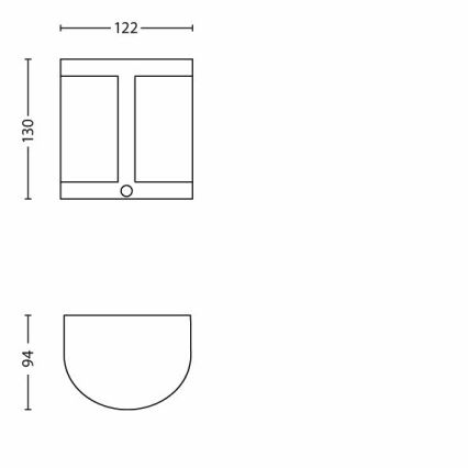 Philips - LED venkovní nástěnné svítidlo s čidlem 1xLED/3,5W IP44