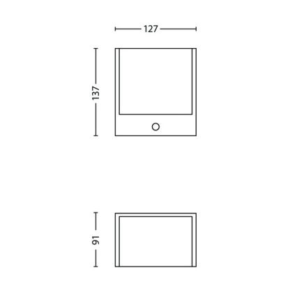 Philips - LED venkovní svítidlo s čidlem 1xLED/3,5W IP44