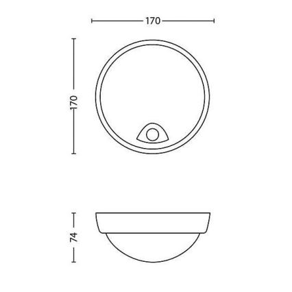 Philips - LED venkovní svítidlo s čidlem 1xLED/3,5W/230V IP44