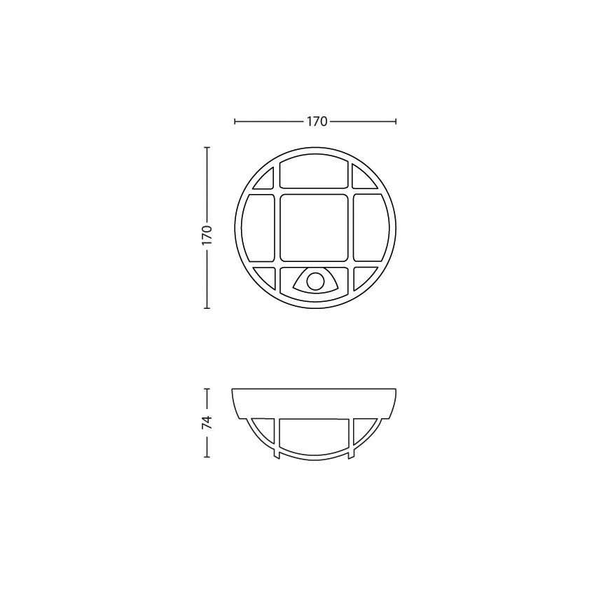 Philips 17319/30/16 - LED venkovní nástěnné svítidlo s čidlem EAGLE 1xLED/3W IP44