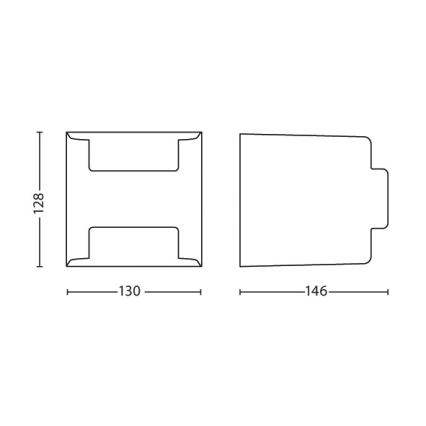 Philips - Venkovní nástěnné svítidlo 2xLED/4,5W/230V IP44