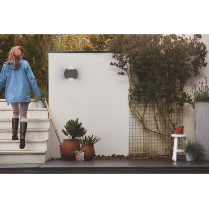 Philips 17338/93/PN - Venkovní nástěnné svítidlo MYGARDEN LIMESTONE 2xGU10/5W