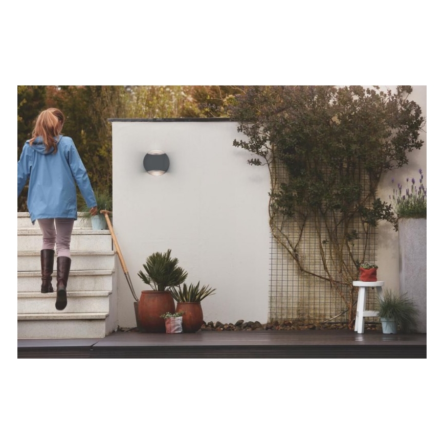 Philips 17338/93/PN - Venkovní nástěnné svítidlo MYGARDEN LIMESTONE 2xGU10/5W