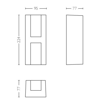 Philips - LED venkovní nástěnné svítidlo 2xLED/4,5W IP44