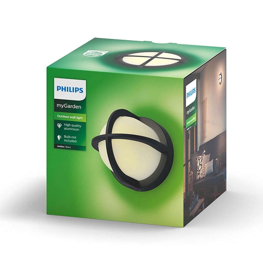 Philips 17380/30/PN - Venkovní nástěnné svítidlo MYGARDEN ASTILBE 1xE27/42W/230V