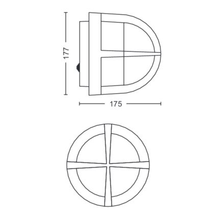 Philips - Venkovní nástěnné svítidlo 1xE27/42W/230V IP44