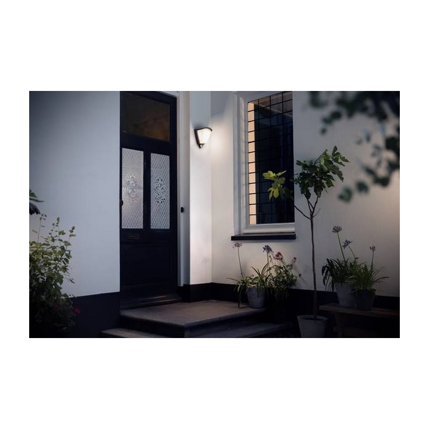 Philips 1738493PN - Venkovní nástěnné svítidlo se senzorem KISKADEE 1xE27/42W/230V IP44