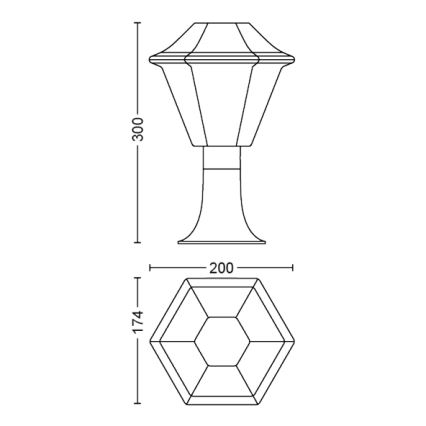 Philips - Venkovní lampa 1xE27/42W/230V IP44