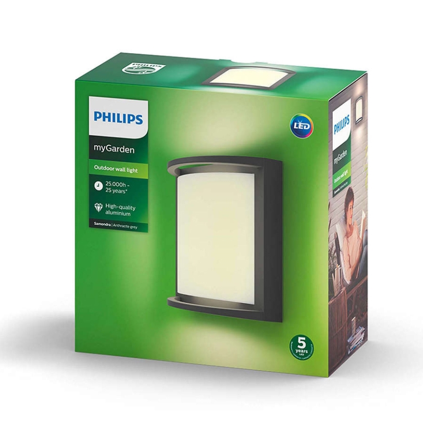 Philips 17391/93/P0 - LED Venkovní nástěnné svítidlo MYGARDEN SAMONDRA LED/12W/230V