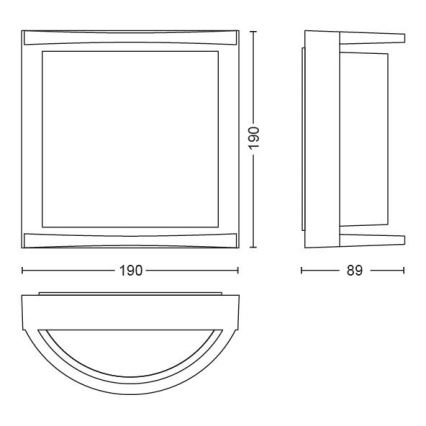 Philips - LED Venkovní nástěnné svítidlo LED/12W IP44