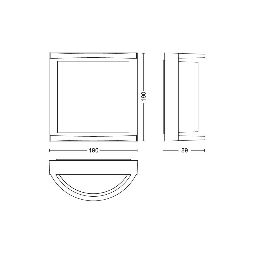 Philips - LED Venkovní nástěnné svítidlo LED/12W IP44