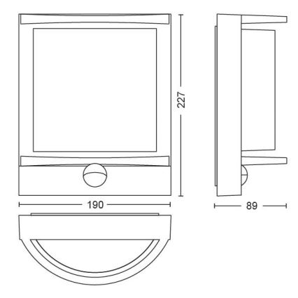 Philips - LED Venkovní nástěnné svítidlo LED/12W IP44