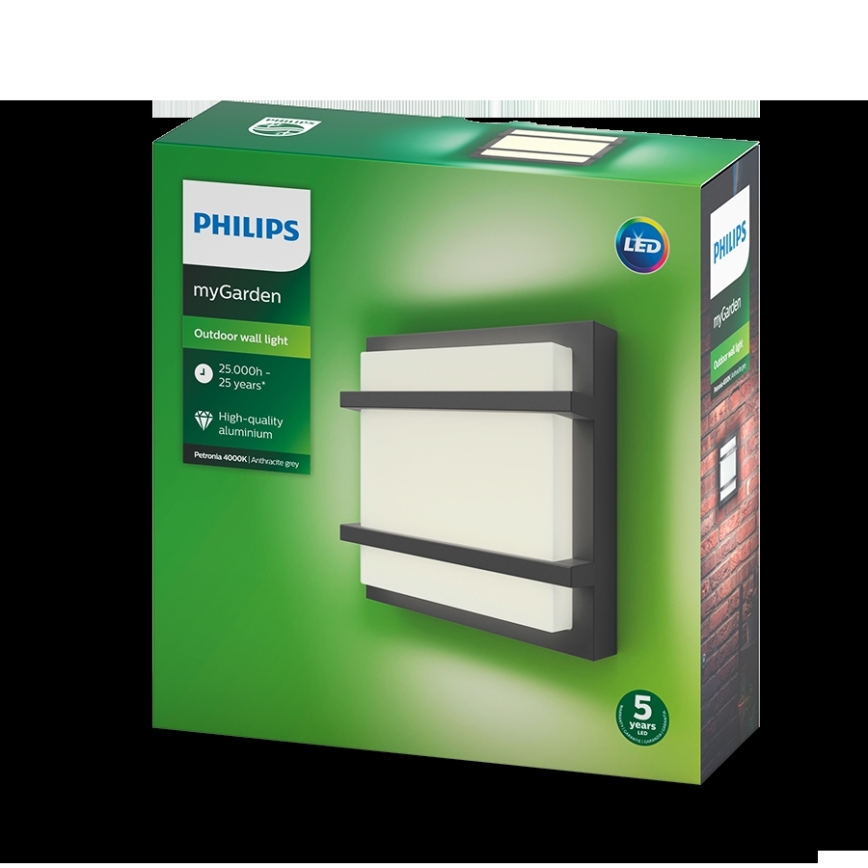 Philips 17394/93/P3 - LED Venkovní nástěnné svítidlo MYGARDEN PETRONIA LED/12W/230V