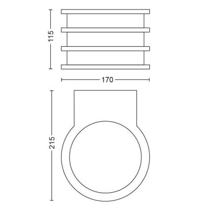 Philips - LED Stmívatelné venkovní nástěnné svítidlo Hue LUCCA 1xE27/9,5W/230V IP44