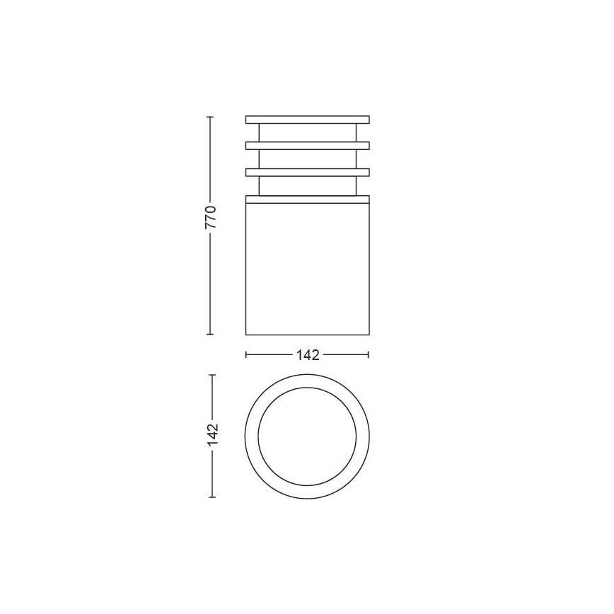 Philips 17403/93/P0 - LED Stmívatelná venkovní lampa HUE LUCCA 1xE27/9,5W/230V IP44