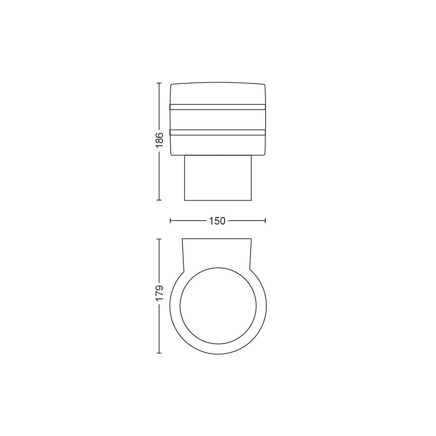 Philips 17404/47/P0 - LED Venkovní nástěnné svítidlo HUE TUAR 1xE27/9,5W/230V IP44