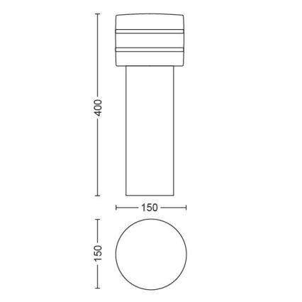 Philips 17405/47/P0 - LED Stmívatelná venkovní lampa HUE TUAR 1xE27/9,5W/230V IP44