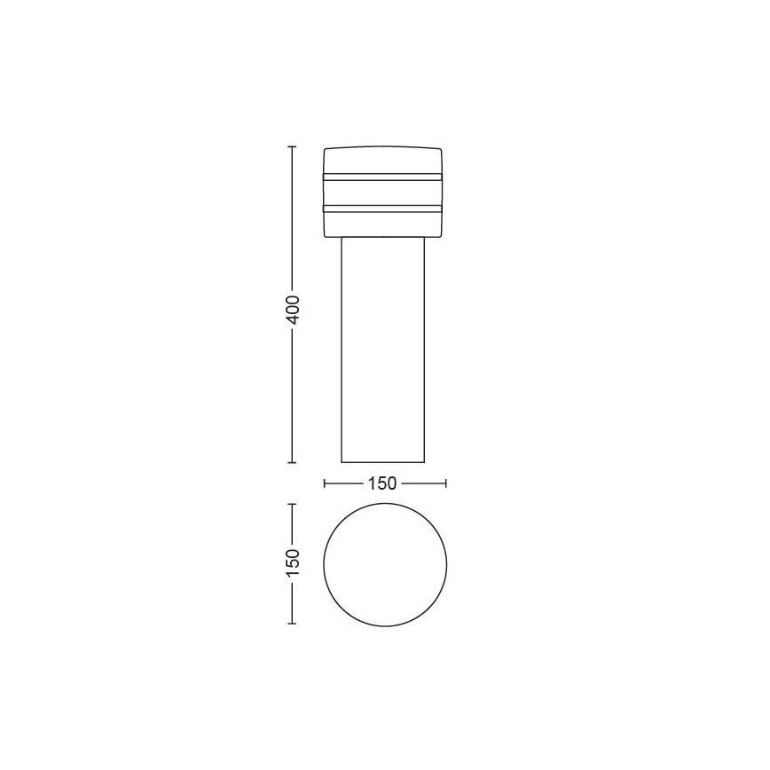 Philips 17405/47/P0 - LED Stmívatelná venkovní lampa HUE TUAR 1xE27/9,5W/230V IP44