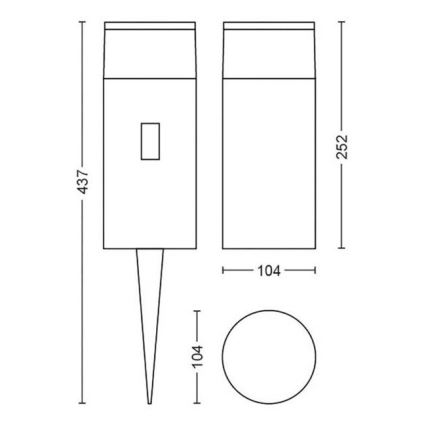 Philips - LED RGB Stmívatelná venkovní lampa Hue CALLA LED/8W/24V IP65