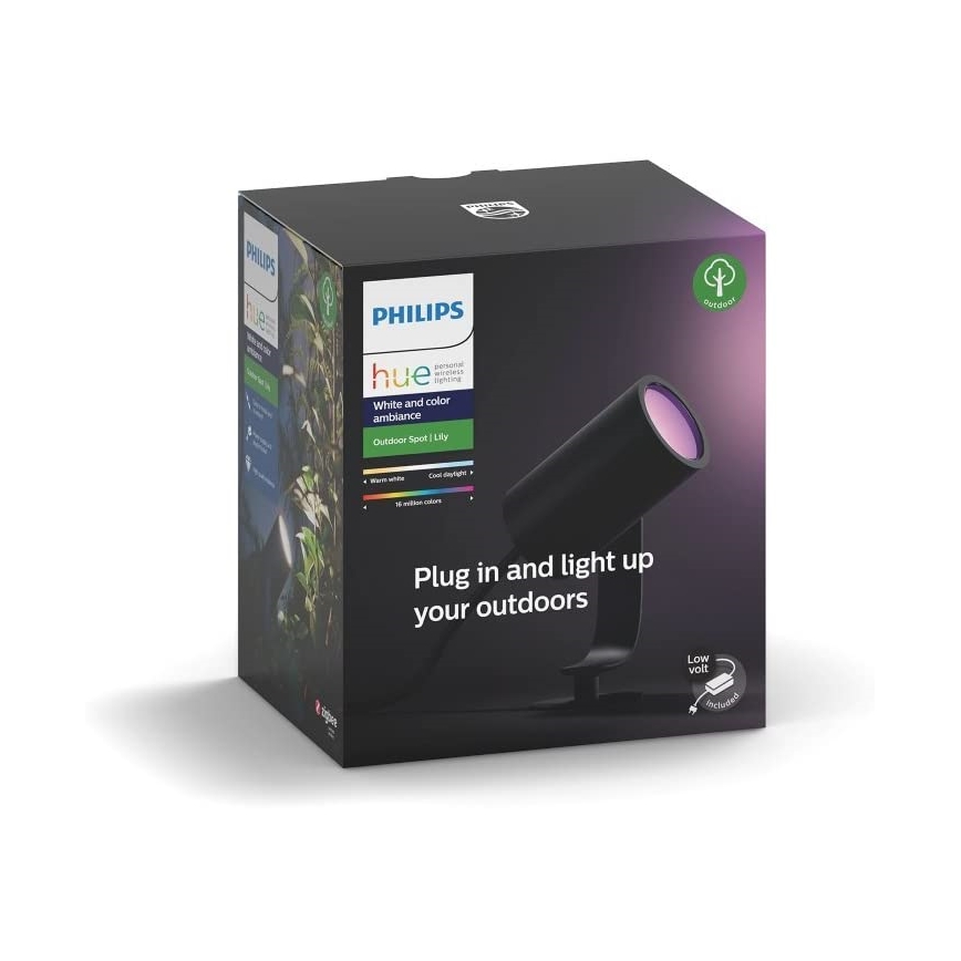 Philips - LED RGB Venkovní bodové svítidlo Hue LILY LED/8W/230V IP65
