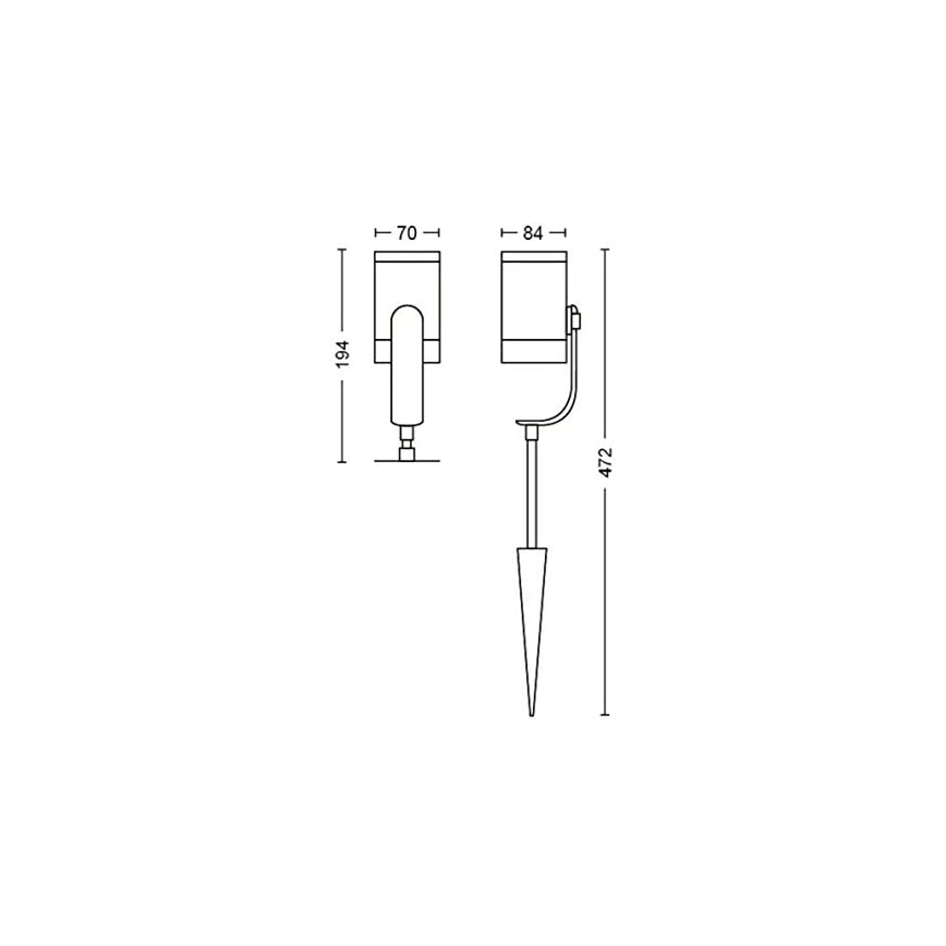 Philips - LED RGB Venkovní bodové svítidlo Hue LILY LED/8W/230V IP65
