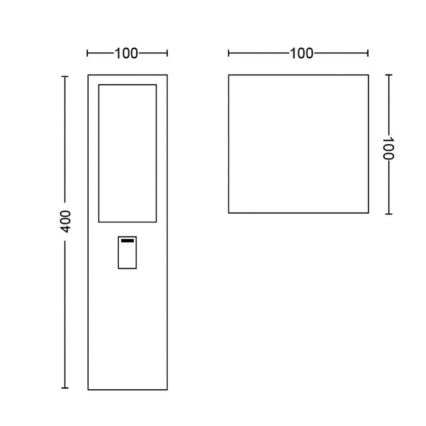 Philips - LED RGBW Stmívatelná venkovní lampa Hue IMPRESS LED/16W/230V 2000-6500K IP44