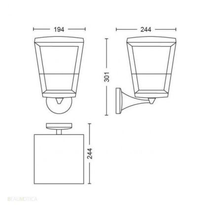 Philips - LED RGBW Stmívatelné venkovní nástěnné svítidlo Hue ECONIC LED/15W/230V IP44