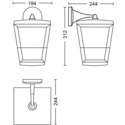 Philips - LED RGBW Stmívatelné venkovní nástěnné svítidlo Hue ECONIC LED/15W/230V 2000-6500K IP44