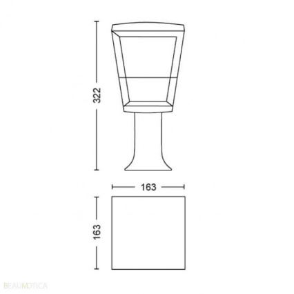 Philips - LED RGBW Stmívatelná venkovní lampa Hue ECONIC LED/15W/230V IP44