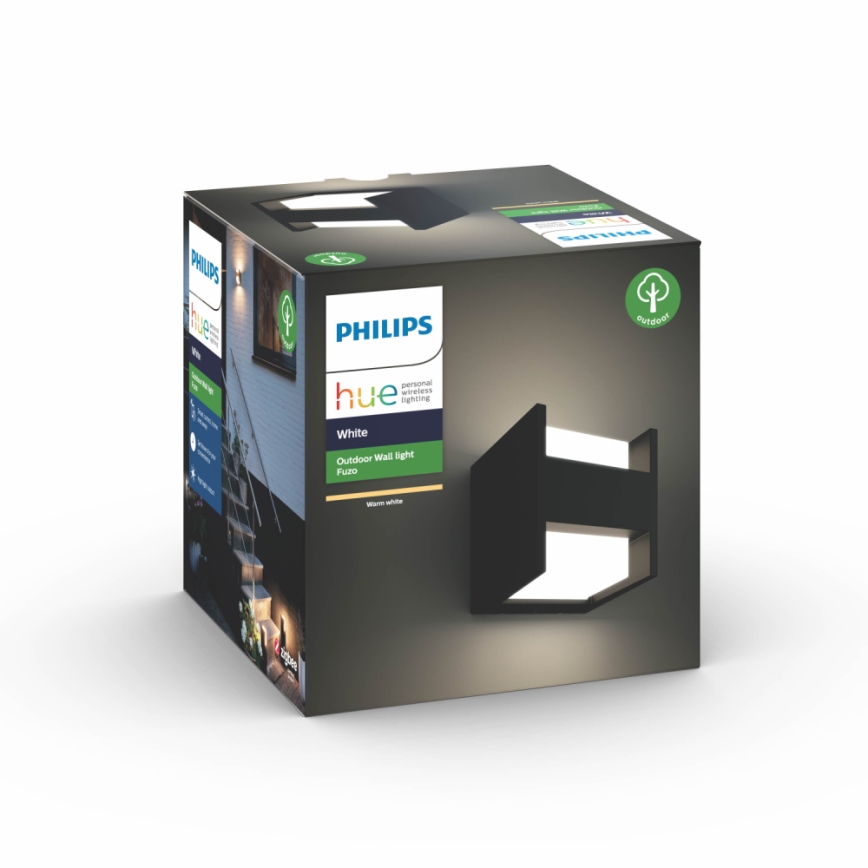 Philips 17444/30/P7 - LED Venkovní nástěnné svítidlo HUE WHITE FUZO LED/15W/230V IP44