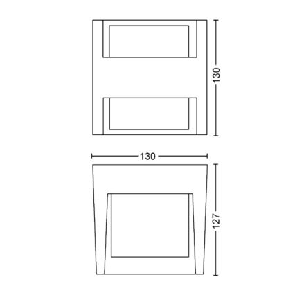 Philips 17444/30/P7 - LED Venkovní nástěnné svítidlo HUE WHITE FUZO LED/15W/230V IP44