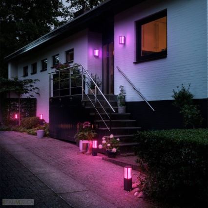 Philips 17454/30/P7 - LED RGB Venkovní lampa HUE IMPRESS LED/8W/230V IP44 s adaptérem