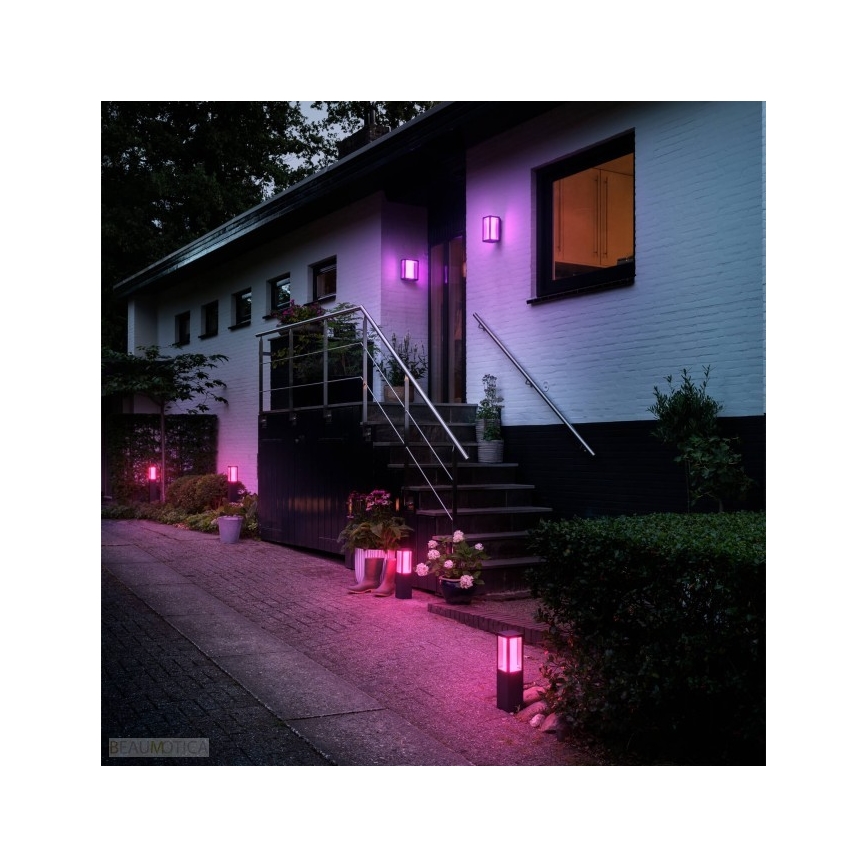 Philips 17454/30/P7 - LED RGB Venkovní lampa HUE IMPRESS LED/8W/230V IP44 s adaptérem