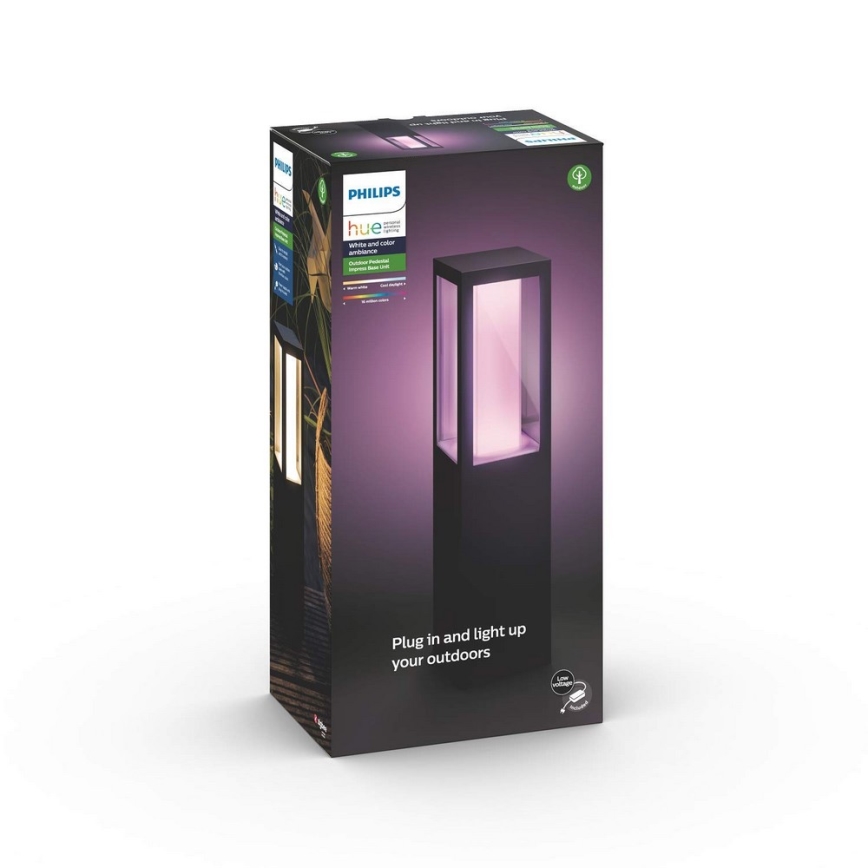 Philips 17454/30/P7 - LED RGB Venkovní lampa HUE IMPRESS LED/8W/230V IP44 s adaptérem