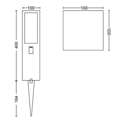 Philips 17454/30/P7 - LED RGB Venkovní lampa HUE IMPRESS LED/8W/230V IP44 s adaptérem