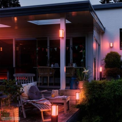 Philips 17454/30/P7 - LED RGB Venkovní lampa HUE IMPRESS LED/8W/230V IP44 s adaptérem