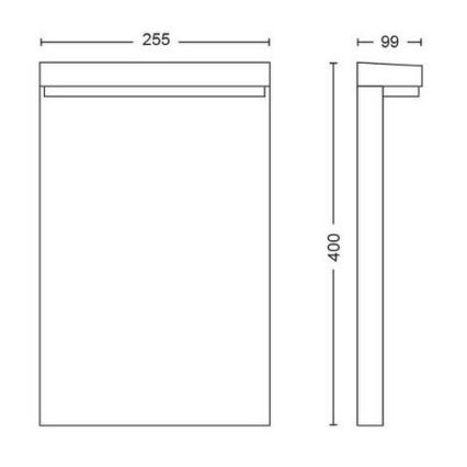 Philips - LED RGBW Stmívatelná venkovní lampa Hue NYRO LED/13,5W/230V 2000-6500K IP44