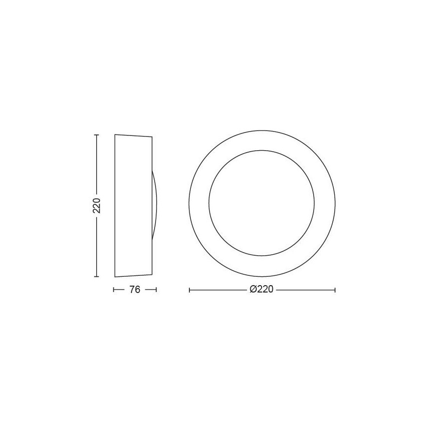 LED RGBW Stmívatelné venkovní nástěnné svítidlo Hue DAYLO LED/15W/230V 2000-6500K IP44