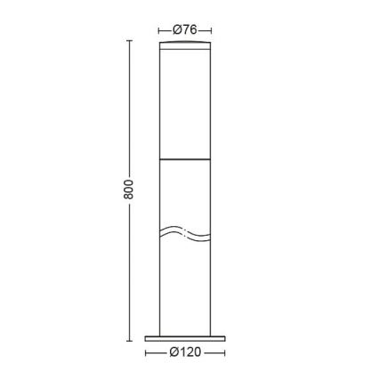 Philips - Venkovní lampa 1xE27/20W/230V IP44 80cm